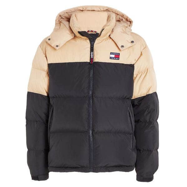 Tommy Jeans Alaska Colorblocked Puffer Zwart/Beige
