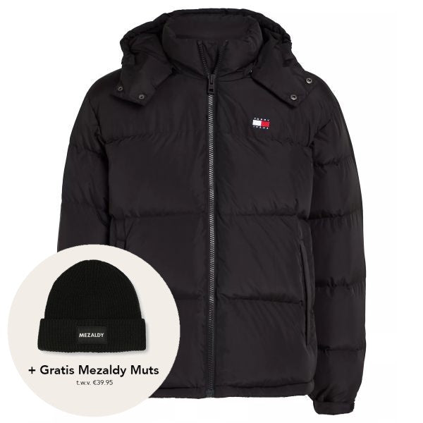 tommy jeans alaska puffer 1 zwart