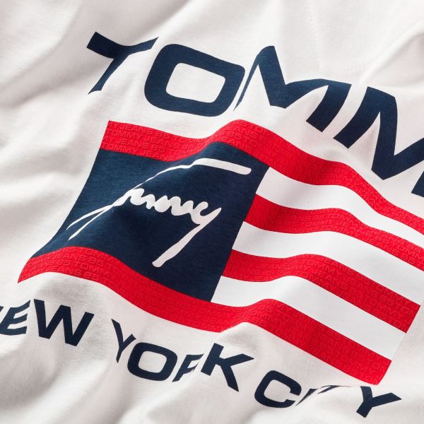 Tommy Jeans Athletic Flag T-shirt Wit