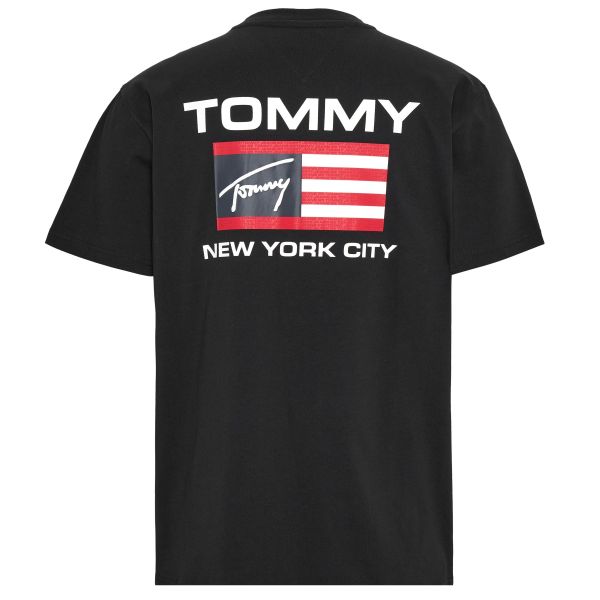 Tommy Jeans Athletic Flag T-shirt Zwart