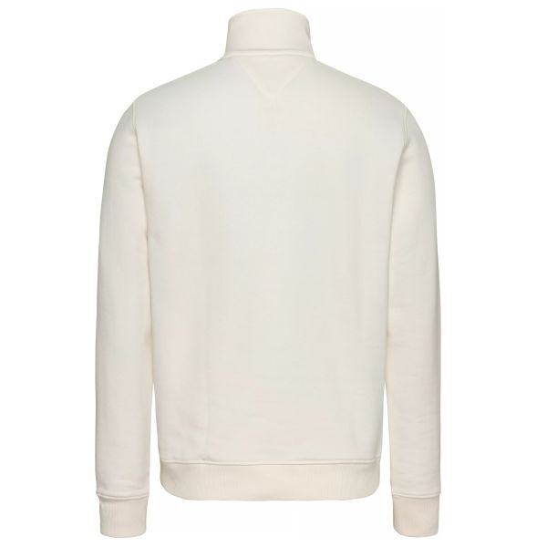 Tommy Jeans Badge Half Zip Sweater Off White