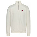 Tommy Jeans Badge Half Zip Sweater Off White