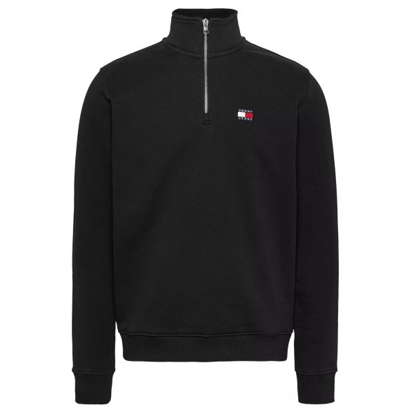 Tommy Jeans Badge Half Zip Sweater Zwart