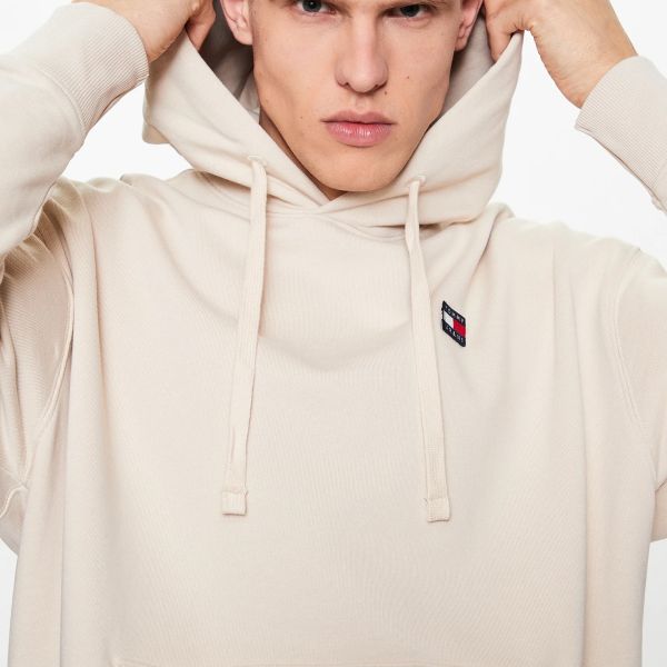 Tommy Jeans Badge Hoodie Beige