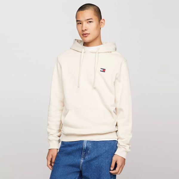 Tommy Jeans Badge Hoodie Off White