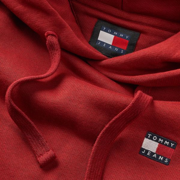 Tommy Jeans Badge Hoodie Rood