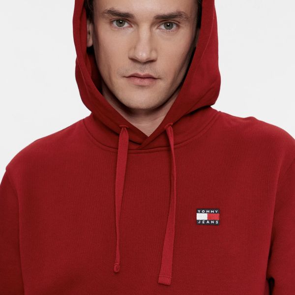 Tommy Jeans Badge Hoodie Rood