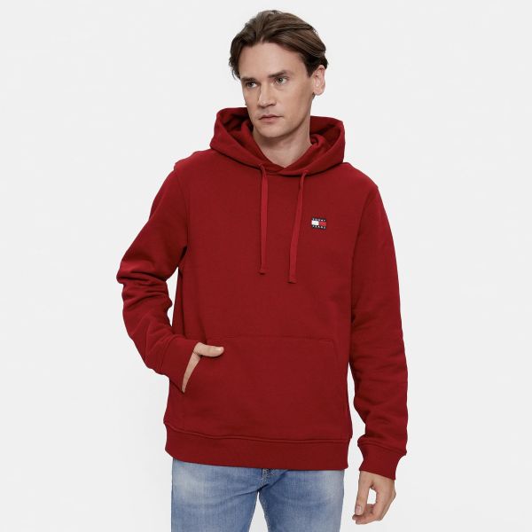 Tommy Jeans Badge Hoodie Rood