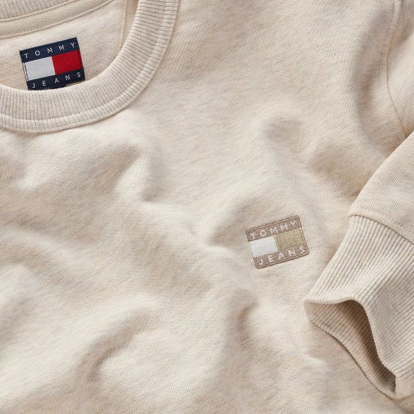 Tommy Jeans Badge Sweater Off White