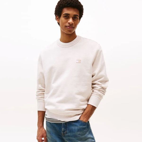 Tommy Jeans Badge Sweater Off White