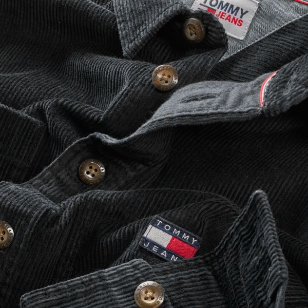 Tommy Jeans Casual Corduroy Overshirt Zwart