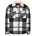 Tommy Jeans Checked Sherpa Lined Overshirt Zwart
