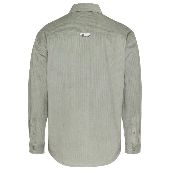 Tommy Jeans Chunky Corduroy Overshirt Licht Groen
