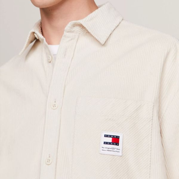 Tommy Jeans Chunky Corduroy Overshirt Off White