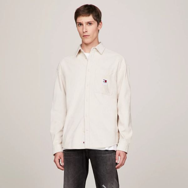 Tommy Jeans Chunky Corduroy Overshirt Off White