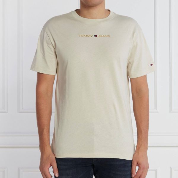 Tommy Jeans Classic Gold Linear T-shirt Off White