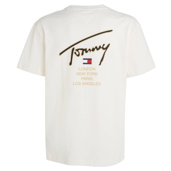 Tommy Jeans Classic Gold Signature T-shirt Off White
