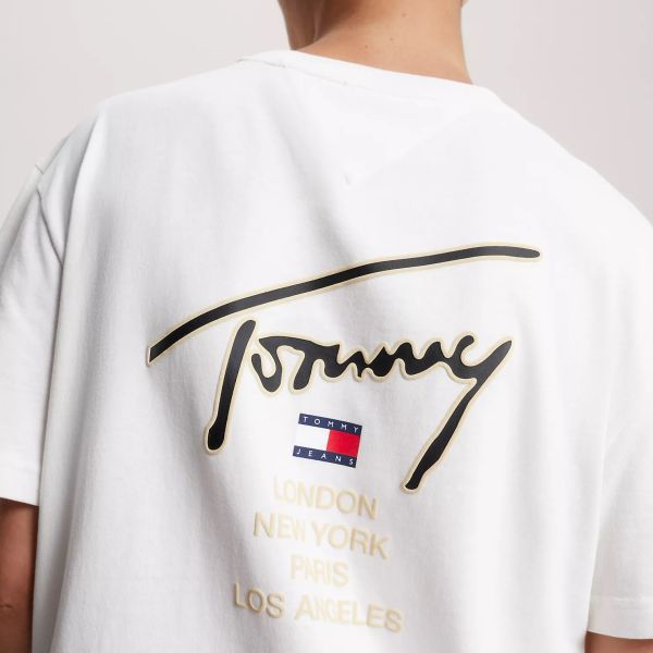 Tommy Jeans Classic Gold Signature T-shirt Off White