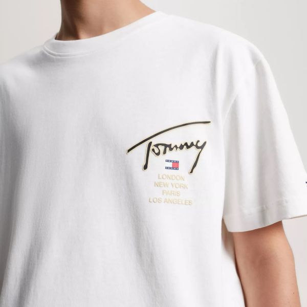 Tommy Jeans Classic Gold Signature T-shirt Off White