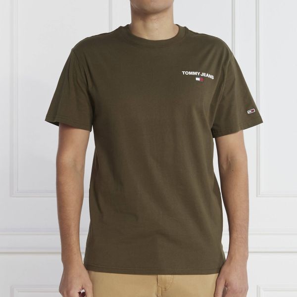 Tommy Jeans Classic Linear Back T-shirt Donker Groen
