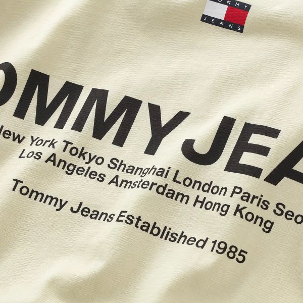 Tommy Jeans Classic Linear Back T-shirt Off White