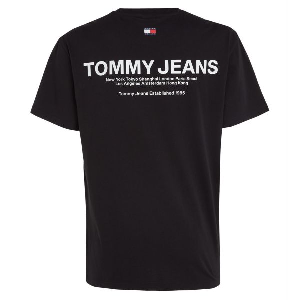 Tommy Jeans Classic Linear Back T-shirt Zwart