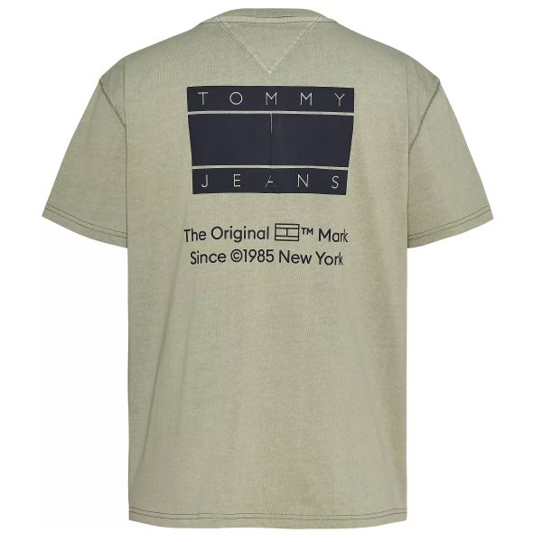 Tommy Jeans Essential CB Flag T-shirt Licht Groen