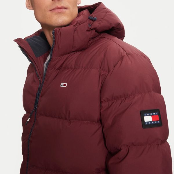Tommy Jeans Essential Down Puffer Bordeaux