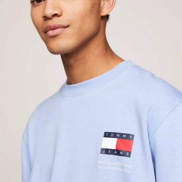 Tommy Jeans Essential Flag Sweater Licht Blauw