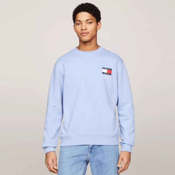 Tommy Jeans Essential Flag Sweater Licht Blauw