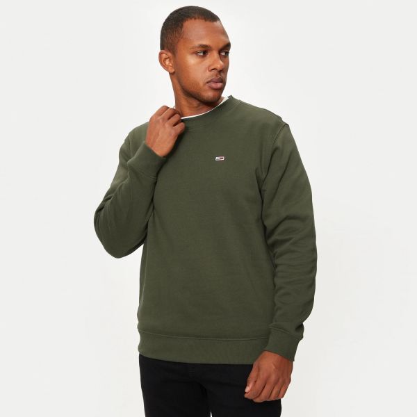 Tommy Jeans Flag Sweater Donker Groen