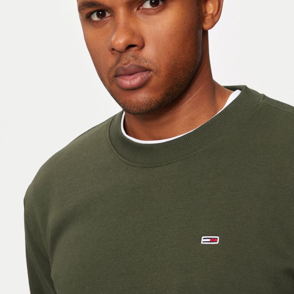 Tommy Jeans Flag Sweater Donker Groen