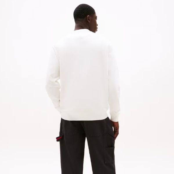 Tommy Jeans Flag Sweater Wit