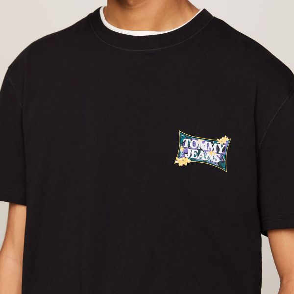Tommy Jeans Flower Power T-shirt Zwart