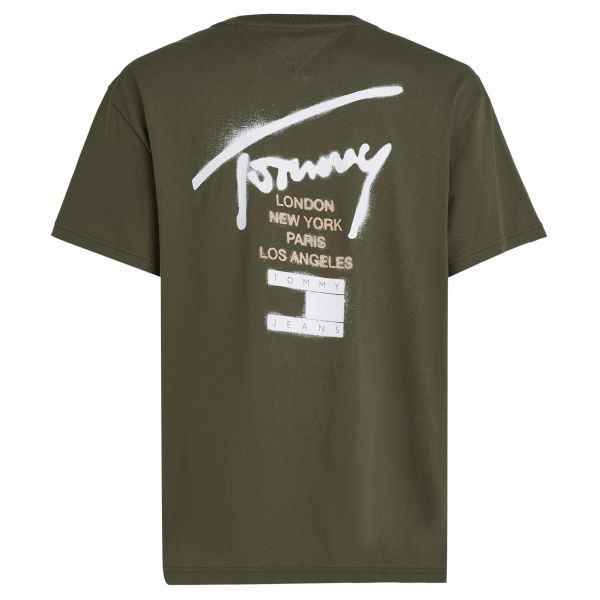 Tommy Jeans Graffiti Signature T-shirt Groen