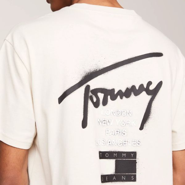 Tommy Jeans Graffiti Signature T-shirt Off White