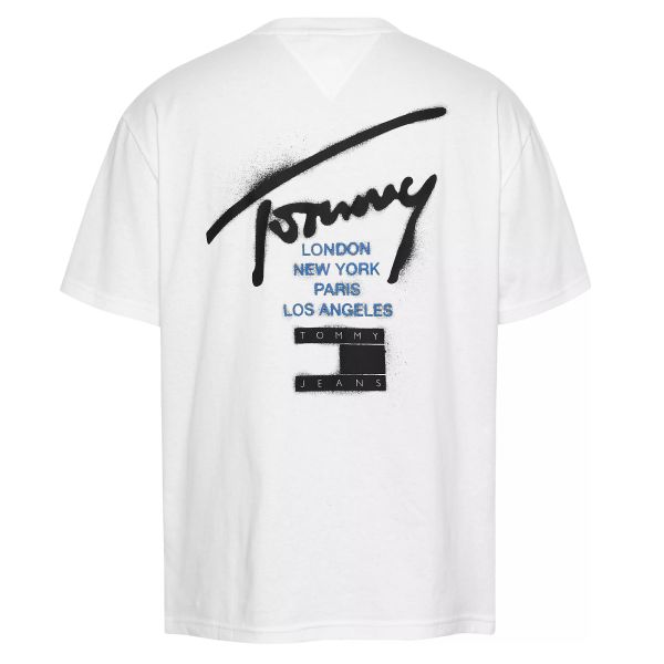 Tommy Jeans Graffiti Signature T-shirt Wit