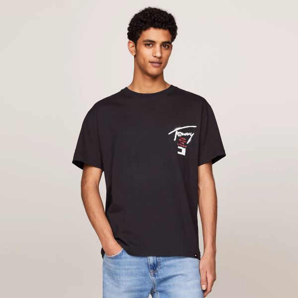 Tommy Jeans Graffiti Signature T-shirt Zwart