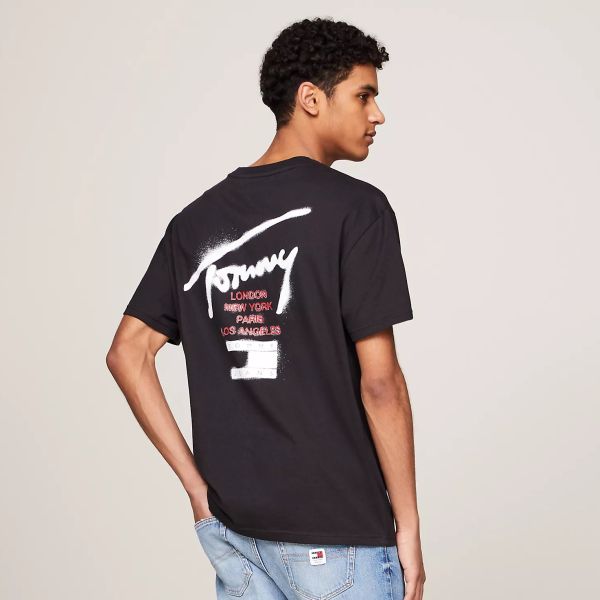 Tommy Jeans Graffiti Signature T-shirt Zwart