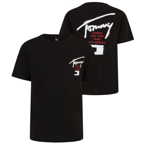 Tommy Jeans Graffiti Signature T-shirt Zwart