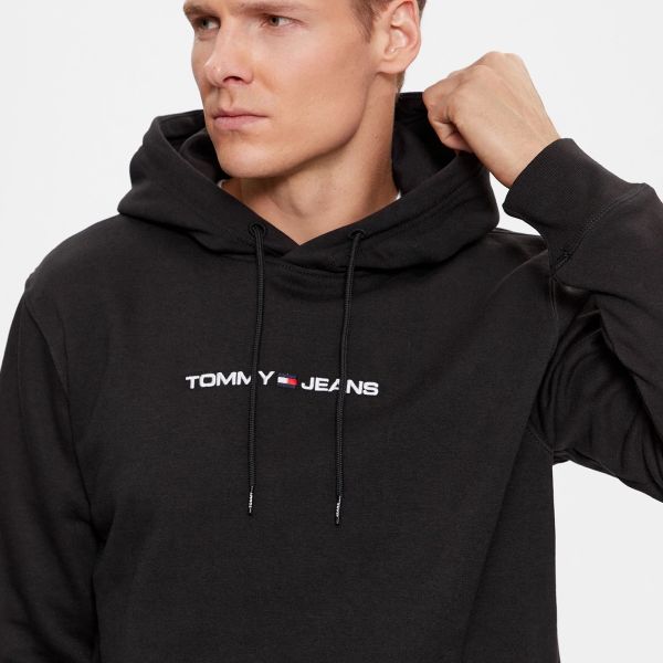 Tommy Jeans Linear Hoodie Zwart