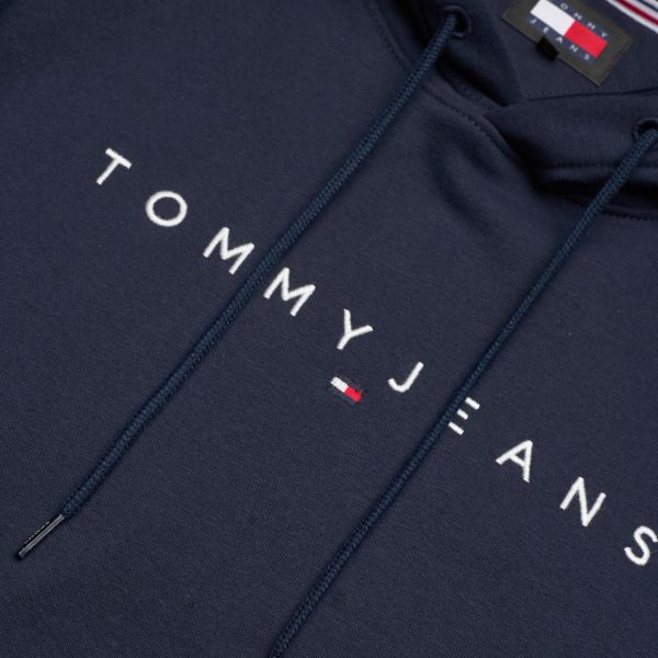 Tommy Jeans Linear Logo Hoodie Navy