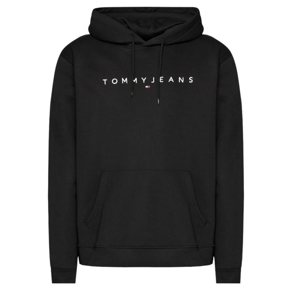 Tommy Jeans Linear Logo Hoodie Zwart