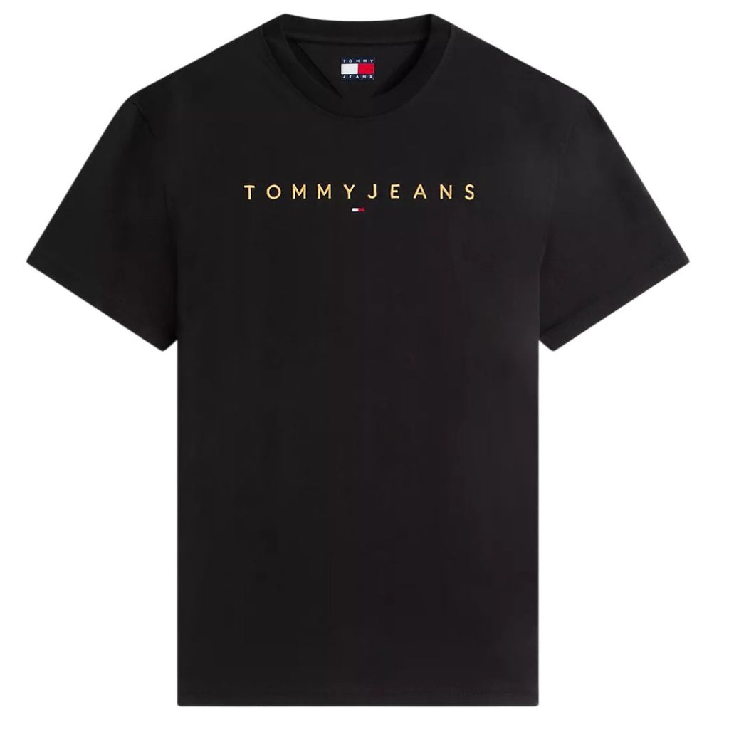 Tommy Jeans Linear Logo T-shirt Zwart