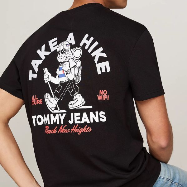 Tommy Jeans Outdoors Novelty T-shirt Zwart