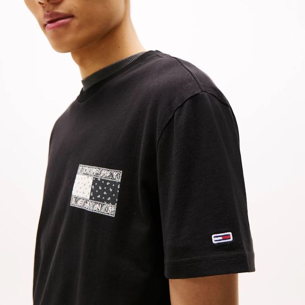Tommy Jeans Paisley Flag T-shirt Zwart