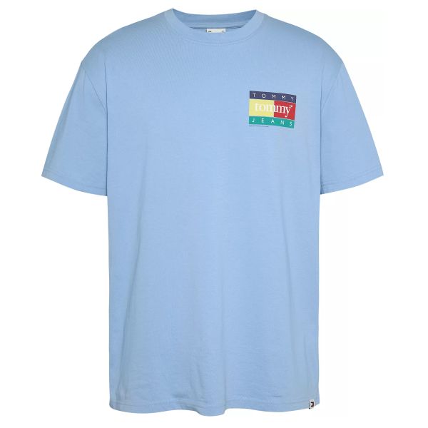 Tommy Jeans Pop Color Flag T-shirt Licht Blauw