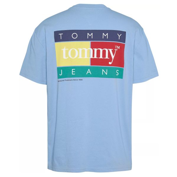 Tommy Jeans Pop Color Flag T-shirt Licht Blauw