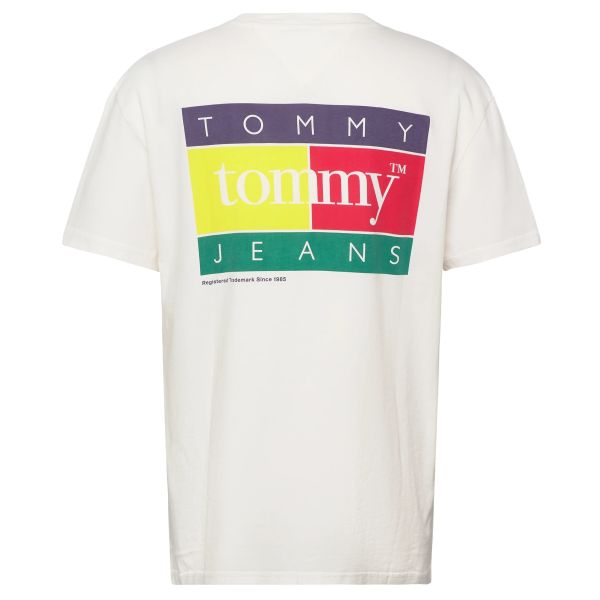 Tommy Jeans Pop Color Flag T-shirt Wit