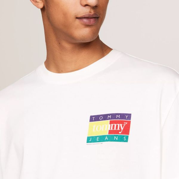 Tommy Jeans Pop Color Flag T-shirt Wit